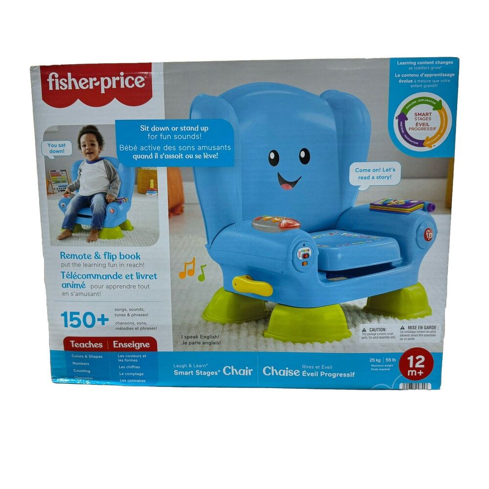 Fisher-Price Laugh and Learn Smart Stages Chair, Blue Toddlers Toys Educational